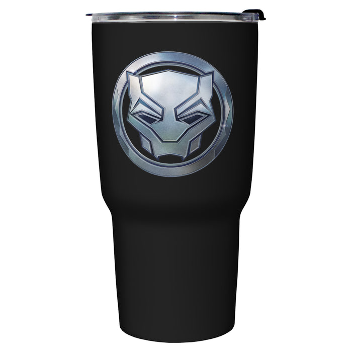 Fifth Sun Black Panther: Wakanda Forever Vibranium Panther Logo Stainless Steel Tumbler With Lid