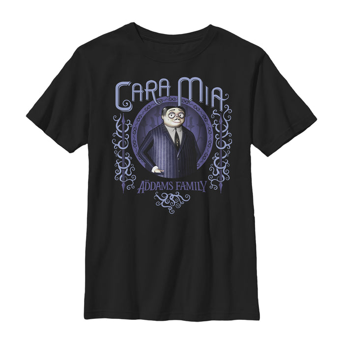 fifth sun Boy's Addams Family Gomez Cara Mia Portrait T-Shirt