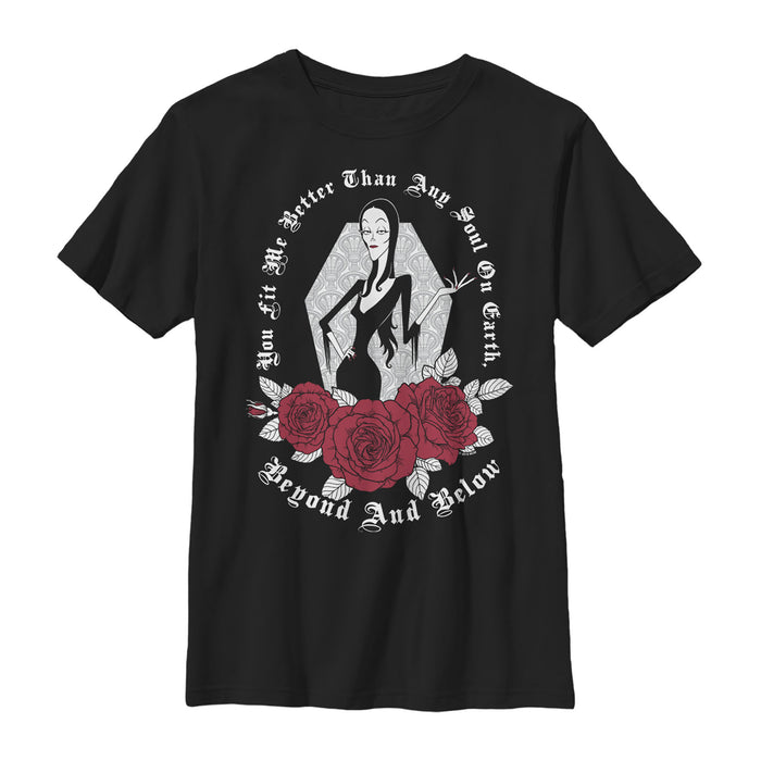 fifth sun Boy's Addams Family Morticia Love Declaration T-Shirt