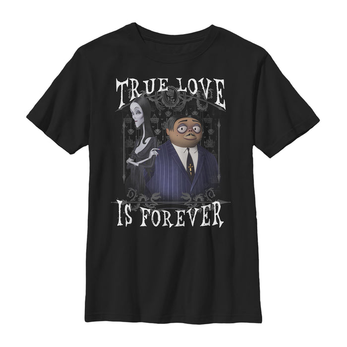 fifth sun Boy's Addams Family True Love is Forever T-Shirt