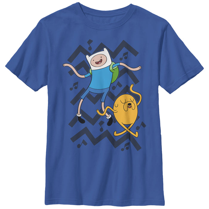 fifth sun Boy's Adventure Time Finn and Jake Dance T-Shirt