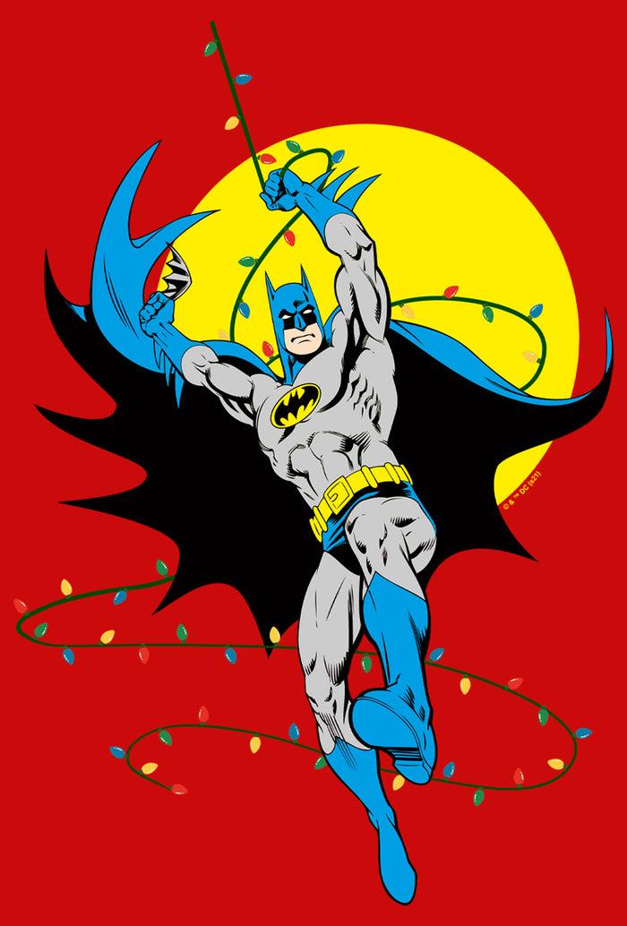 Fifth Sun Boy's Batman Christmas Light Swing T-Shirt