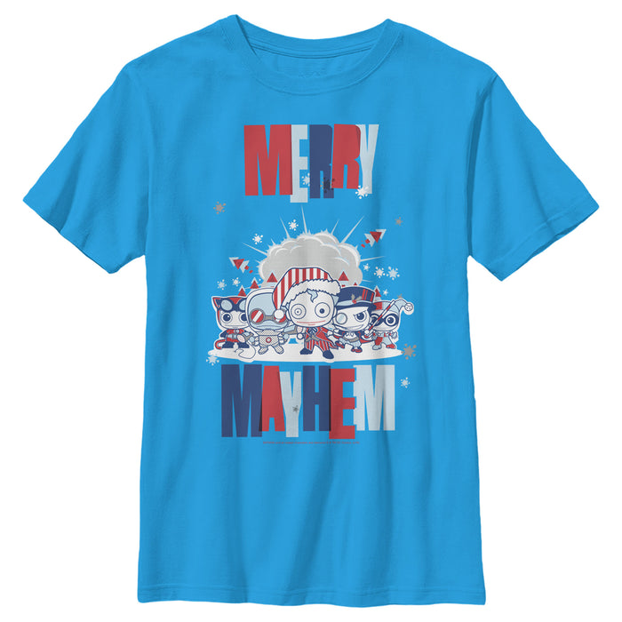 fifth sun Boy's Batman Christmas Merry Mayhem T-Shirt