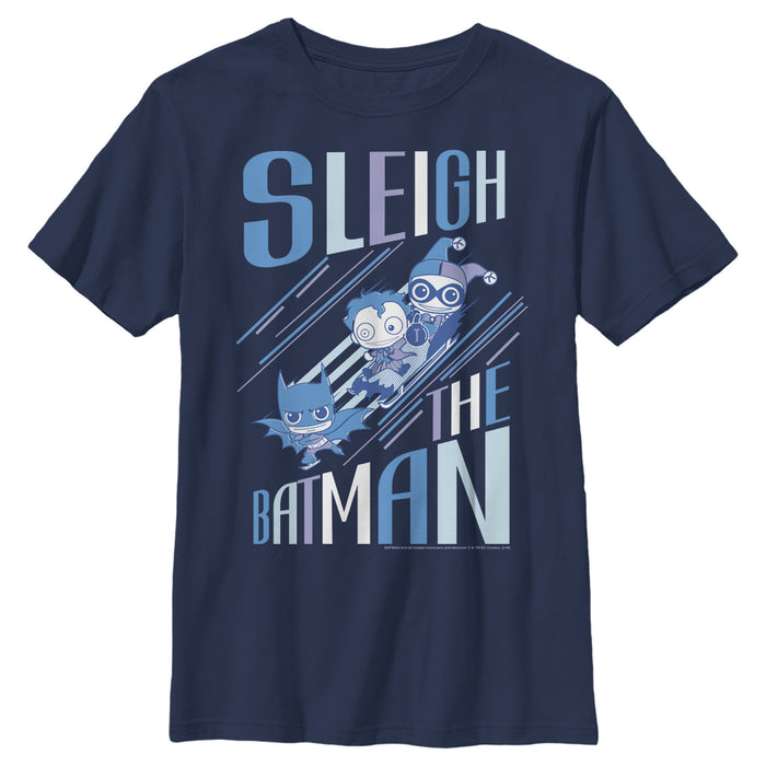 fifth sun Boy's Batman Christmas Sleigh the Hero T-Shirt
