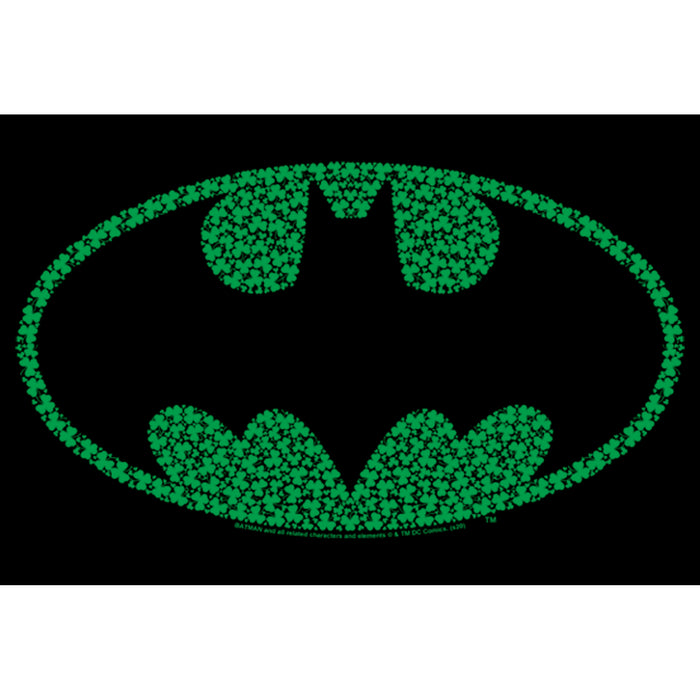 Fifth Sun Boy's Batman St. Patrick's Day Cloverfield Bat Logo T-Shirt