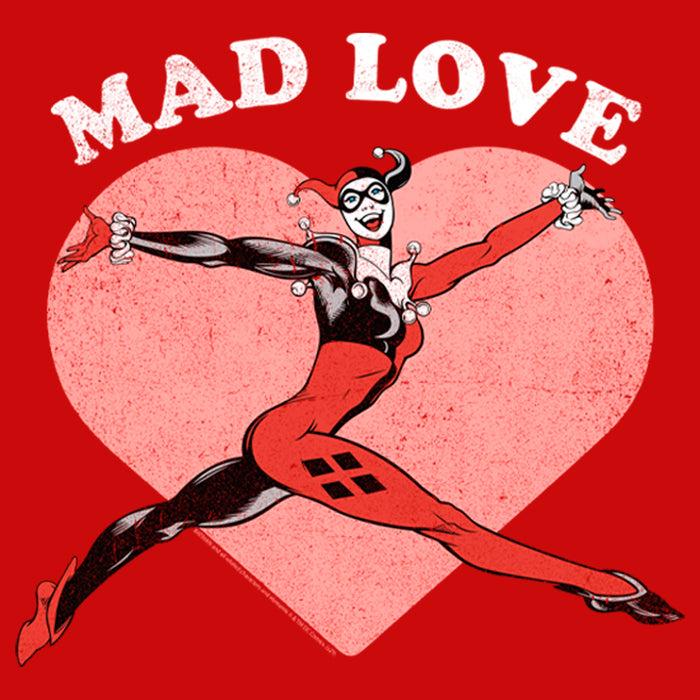 Fifth Sun Boy's Batman Valentine's Day Harley Quinn Mad Love T-Shirt