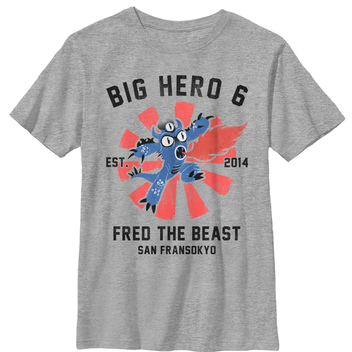 fifth sun Boy's Big Hero 6 Fred the Beast Portrait T-Shirt