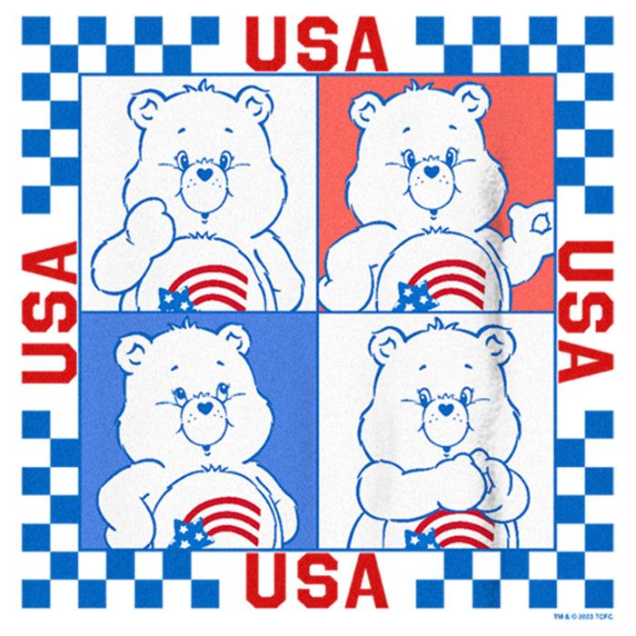 Fifth Sun Boy's Care Bears America Cares Bear Patriotic Portraits T-Shirt