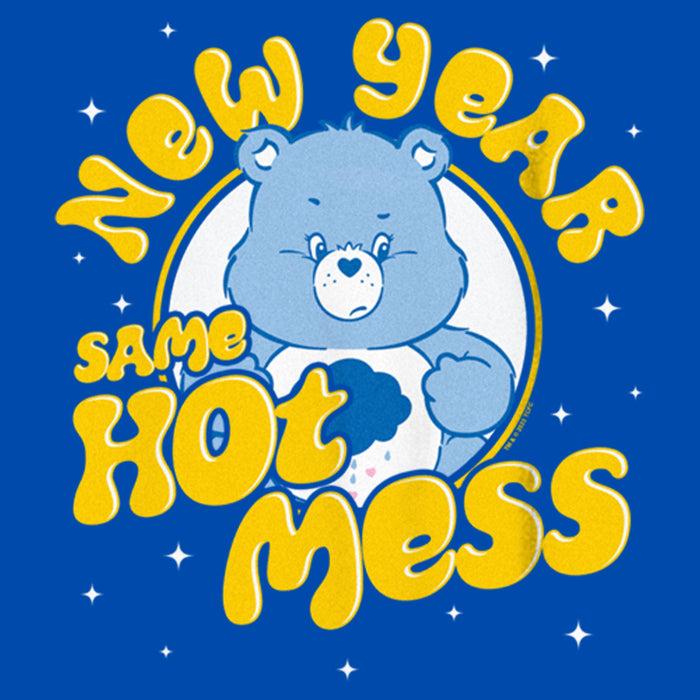 Fifth Sun Boy's Care Bears Grumpy Bear New Year Same Hot Mess T-Shirt