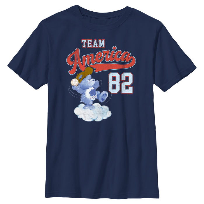 fifth sun Boy's Care Bears Grumpy Bear Team America 82 T-Shirt