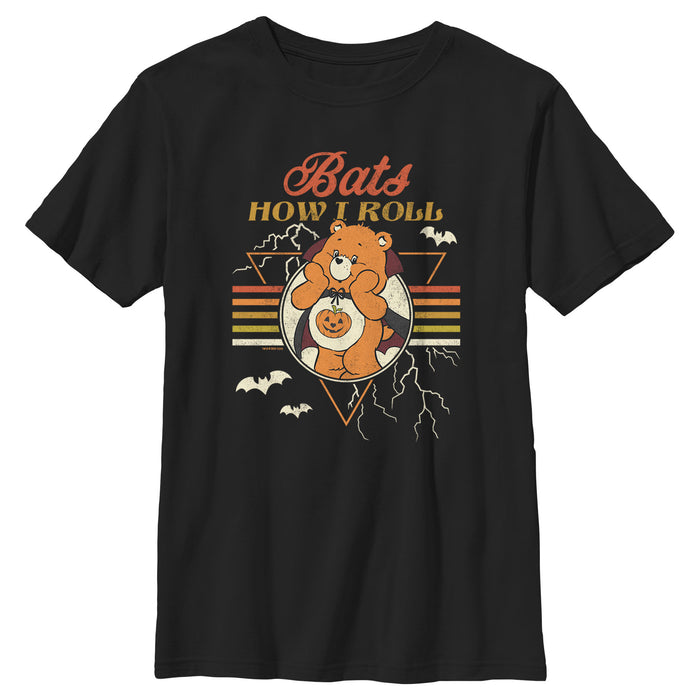 fifth sun Boy's Care Bears Halloween Trick-Or-Sweet Bear Bats How I Roll T-Shirt