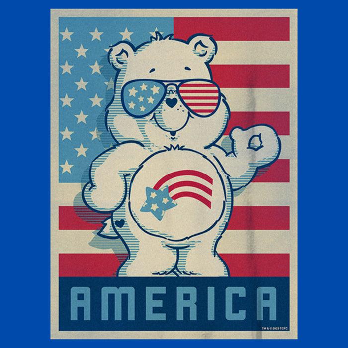 Fifth Sun Boy's Care Bears Retro America Cares Bear T-Shirt