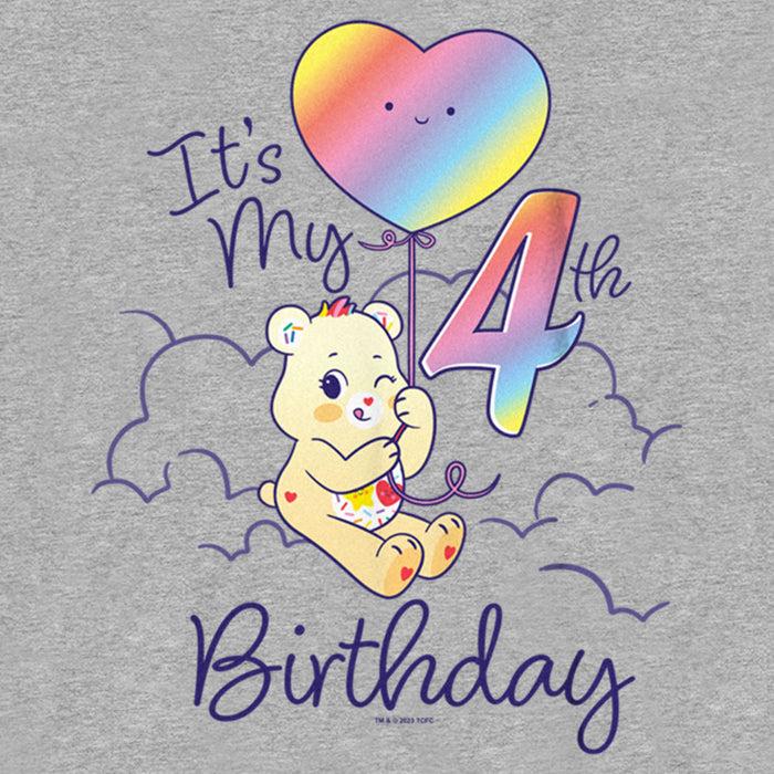 Fifth Sun Boy's Care Bears Sweet Celebrations Bear It's My 4th Birthday T-Shirt