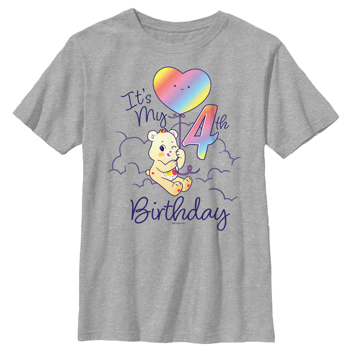 fifth sun Boy's Care Bears Sweet Celebrations Bear It's My 4th Birthday T-Shirt