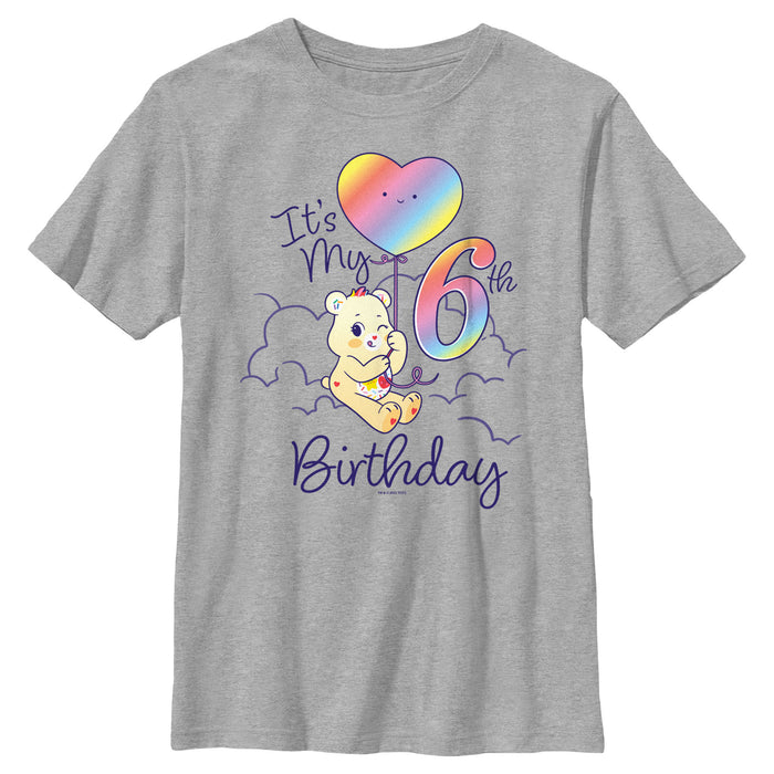fifth sun Boy's Care Bears Sweet Celebrations Bear It's My 6th Birthday T-Shirt