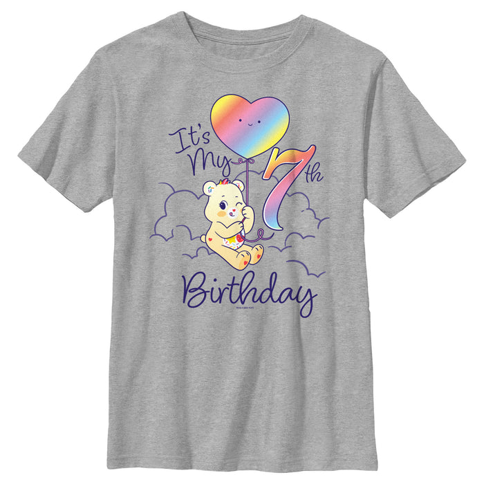 fifth sun Boy's Care Bears Sweet Celebrations Bear It's My 7th Birthday T-Shirt