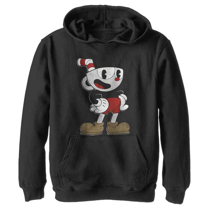 Fifth Sun Boy's Cuphead Happy Pose Pull Over Hoodie
