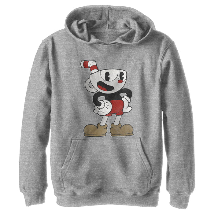 fifth sun Boy's Cuphead Happy Pose Pull Over Hoodie