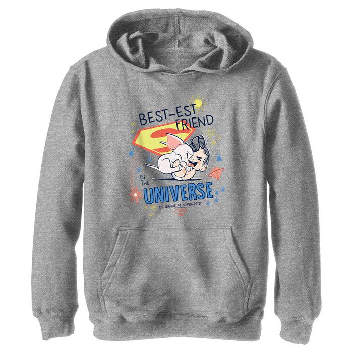 fifth sun Boy's DC League of Super-Pets Cartoon Best-est Friend in the Universe Pull Over Hoodie