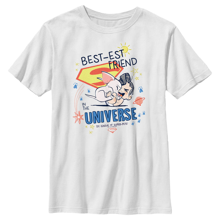 fifth sun Boy's DC League of Super-Pets Cartoon Best-est Friend in the Universe T-Shirt