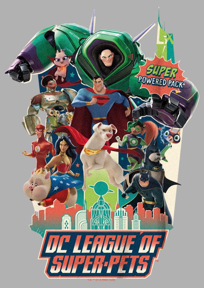 Fifth Sun Boy's DC League Of Super-Pets Character Collage Super Pack T-Shirt