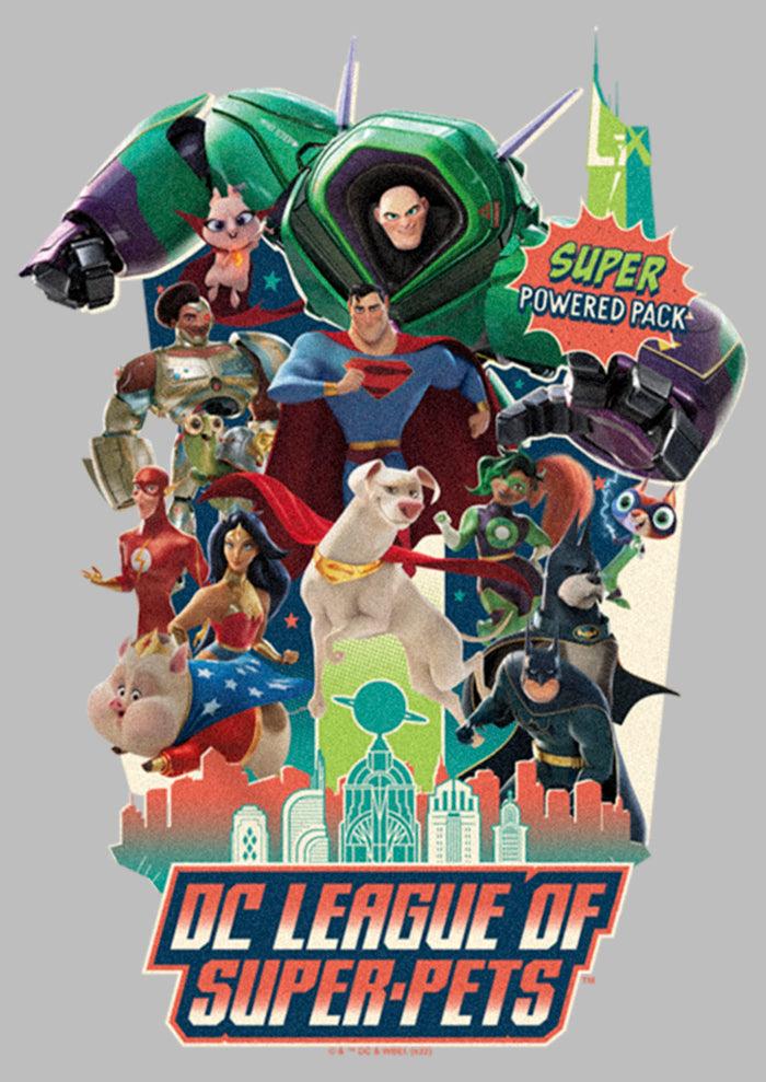 Fifth Sun Boy's DC League Of Super-Pets Character Collage Super Pack Pull Over Hoodie