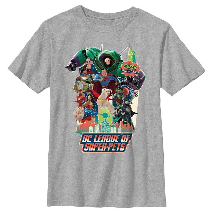 fifth sun Boy's DC League of Super-Pets Character Collage Super Pack T-Shirt