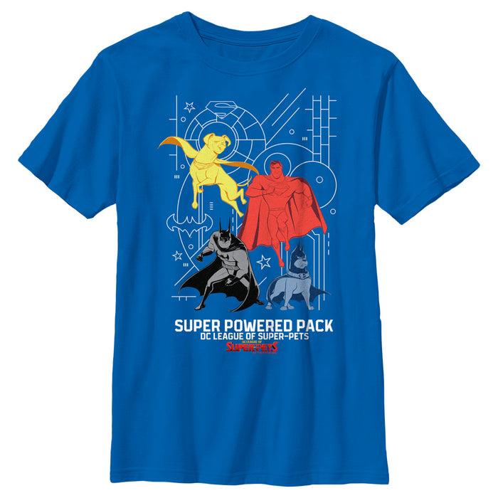 fifth sun Boy's DC League of Super-Pets Chromatic Super Power Pack T-Shirt
