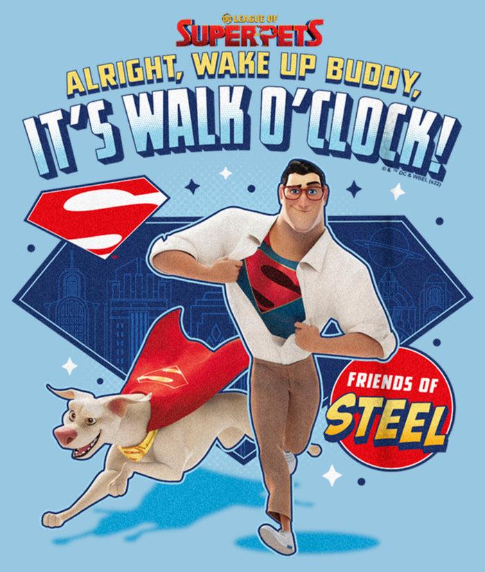 Fifth Sun Boy's DC League Of Super-Pets Superman And Krypto Walk O'Clock T-Shirt