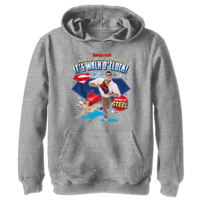 fifth sun Boy's DC League of Super-Pets Superman and Krypto Walk O'Clock Pull Over Hoodie