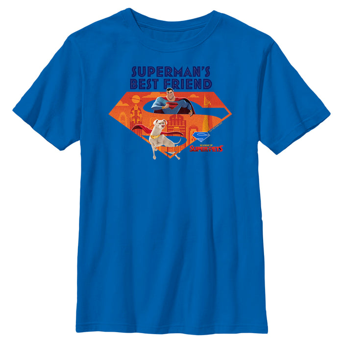 fifth sun Boy's DC League of Super-Pets Superman's Best Friend Krypto Logo T-Shirt
