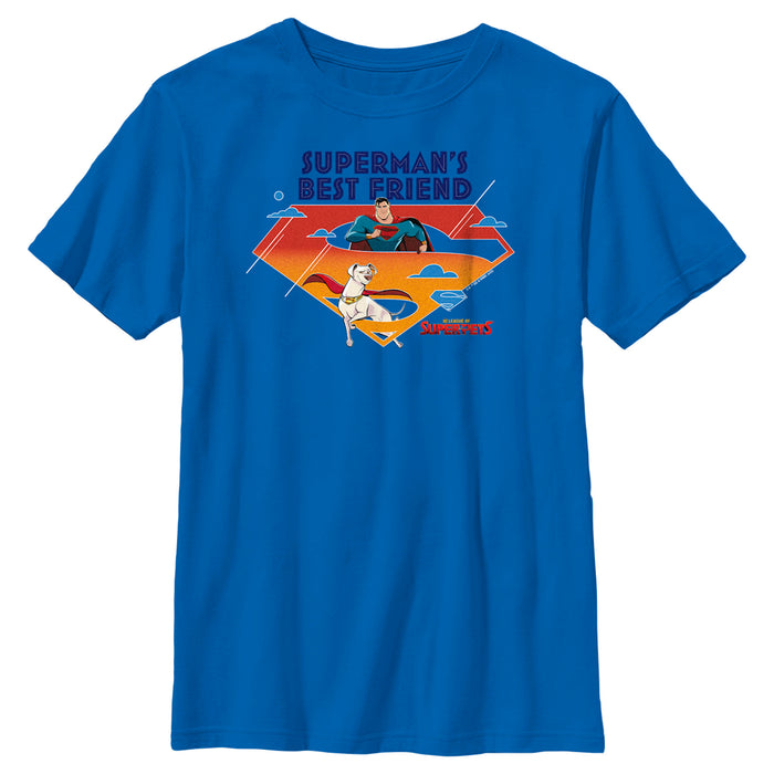 fifth sun Boy's DC League of Super-Pets Superman's Best Friend Logo T-Shirt