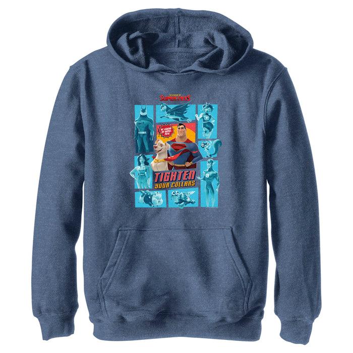 fifth sun Boy's DC League of Super-Pets Tighten Your Collars Panels Pull Over Hoodie