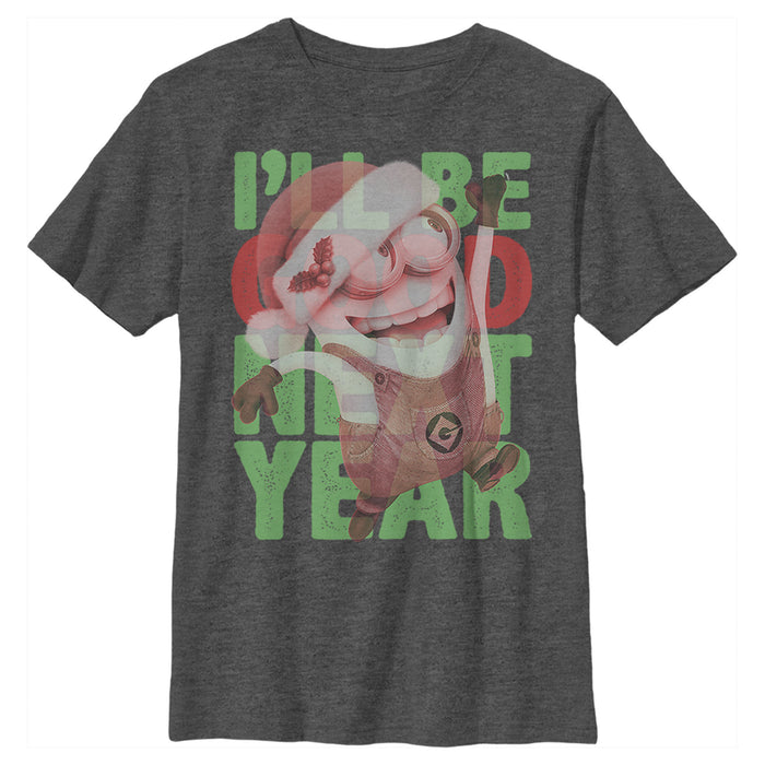 fifth sun Boy's Despicable Me Christmas Minions Good Next Year T-Shirt