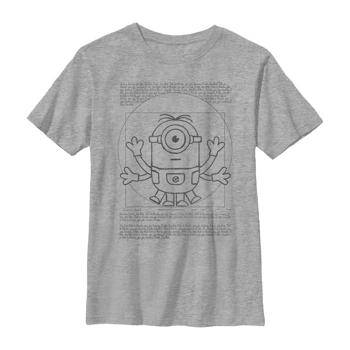fifth sun Boy's Despicable Me Minion da Vinci Man T-Shirt