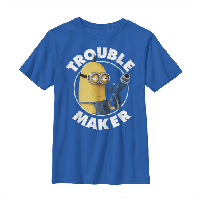 fifth sun Boy's Despicable Me Minion Trouble Maker T-Shirt