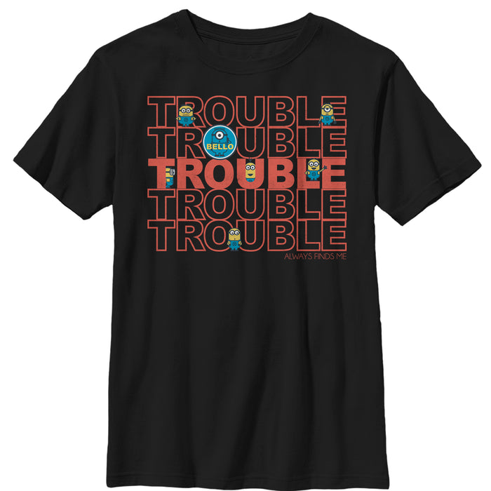 fifth sun Boy's Despicable Me Minion Trouble T-Shirt