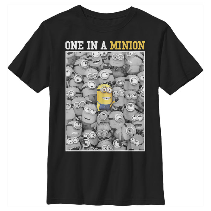fifth sun Boy's Despicable Me Minions One In A Minion Color Pop Out T-Shirt