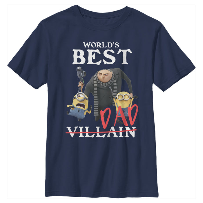 fifth sun Boy's Despicable Me Minions Worlds Best Dad T-Shirt