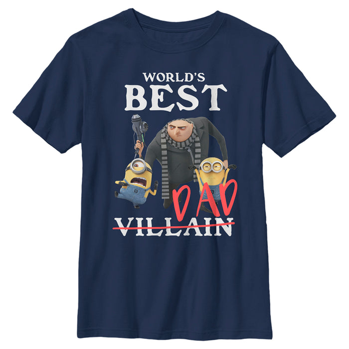 fifth sun Boy's Despicable Me World's Best Dad Gru and Minions T-Shirt