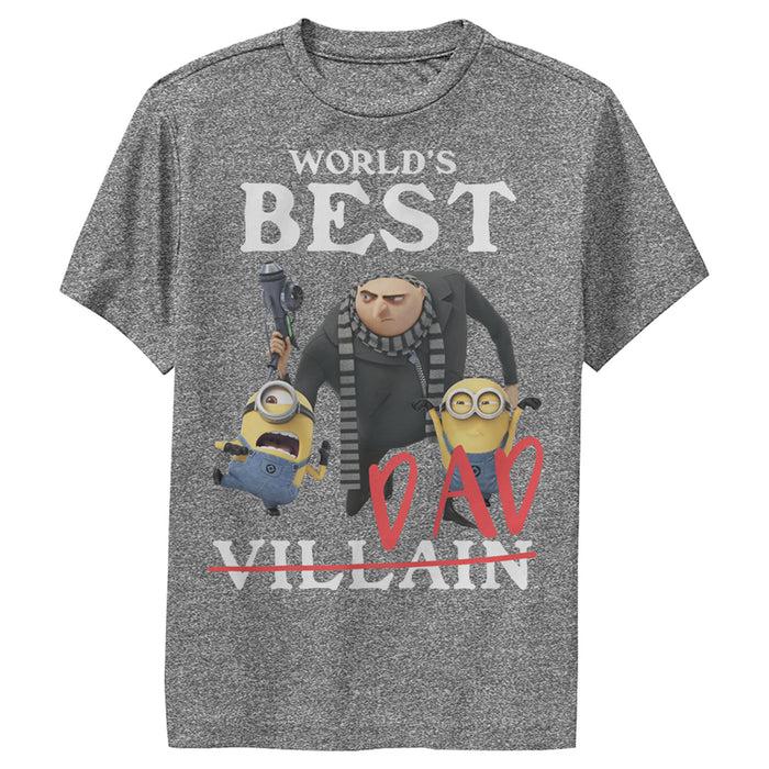 fifth sun Boy's Despicable Me World's Best Dad Gru and Minions Performance Tee