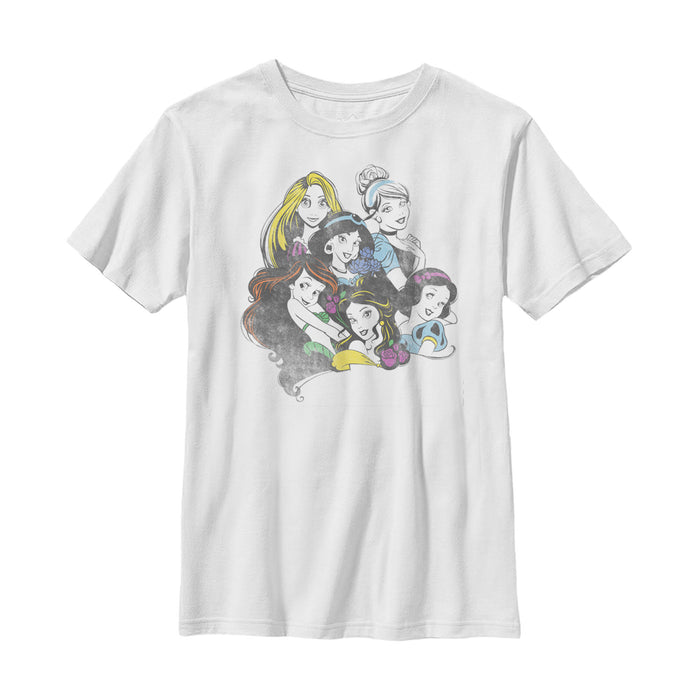fifth sun Boy's Disney Princesses Vintage Heroines T-Shirt