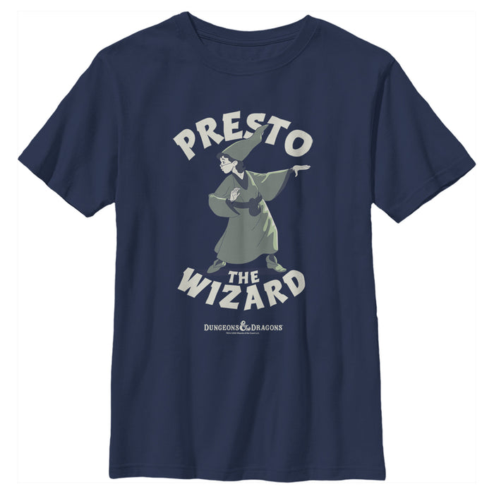 fifth sun Boy's Dungeons & Dragons Presto the Wizard Cartoon T-Shirt