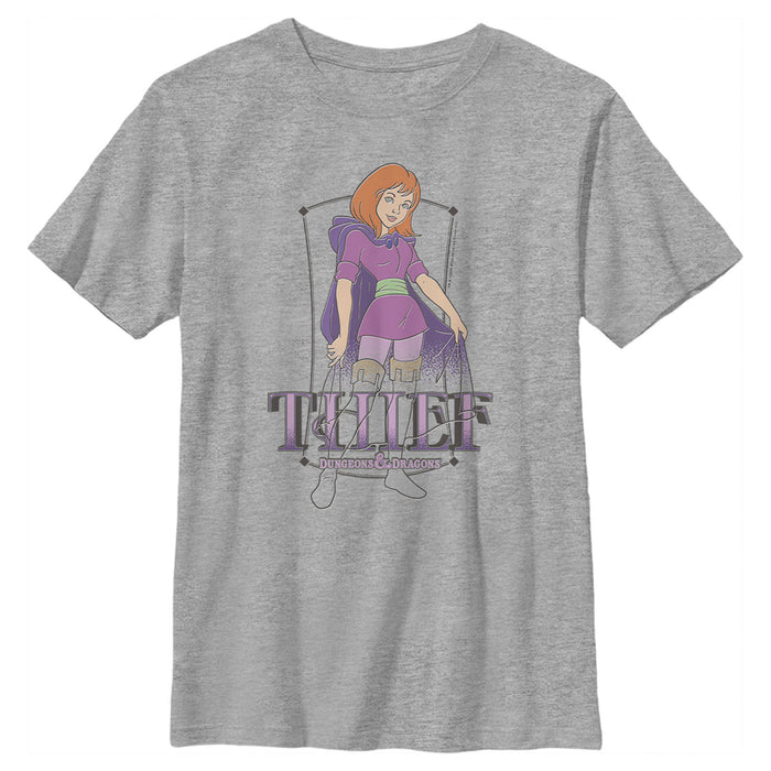 fifth sun Boy's Dungeons & Dragons Sheila the Thief Cloak Cartoon T-Shirt