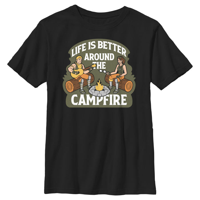 fifth sun Boy's Fortnite Life Is Better Around the Campfire T-Shirt