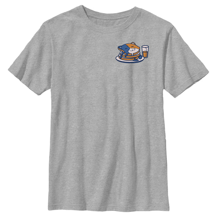 fifth sun Boy's Fortnite Small Meowscles Pancakes T-Shirt