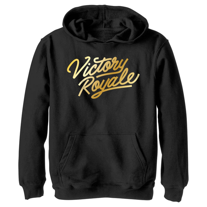 fifth sun Boy's Fortnite Victory Royale Gold Script Pull Over Hoodie