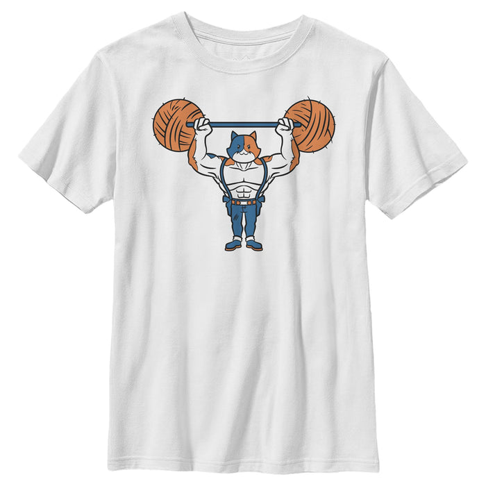 Fifth Sun Boy's Fortnite Yarn Lifter Meowscles T-Shirt