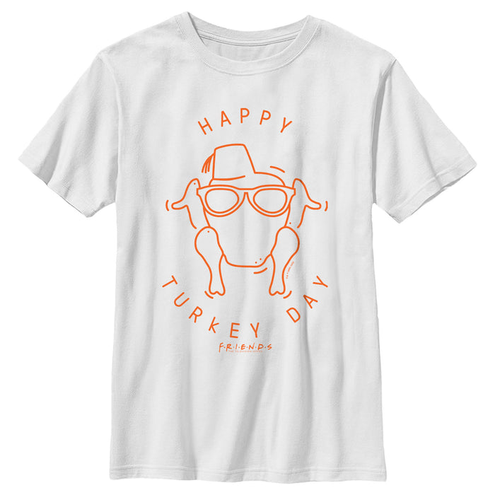 fifth sun Boy's Friends Happy Turkey Day Icon T-Shirt