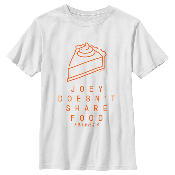 fifth sun Boy's Friends Joey Doesn't Share Food Pumpkin Pie T-Shirt